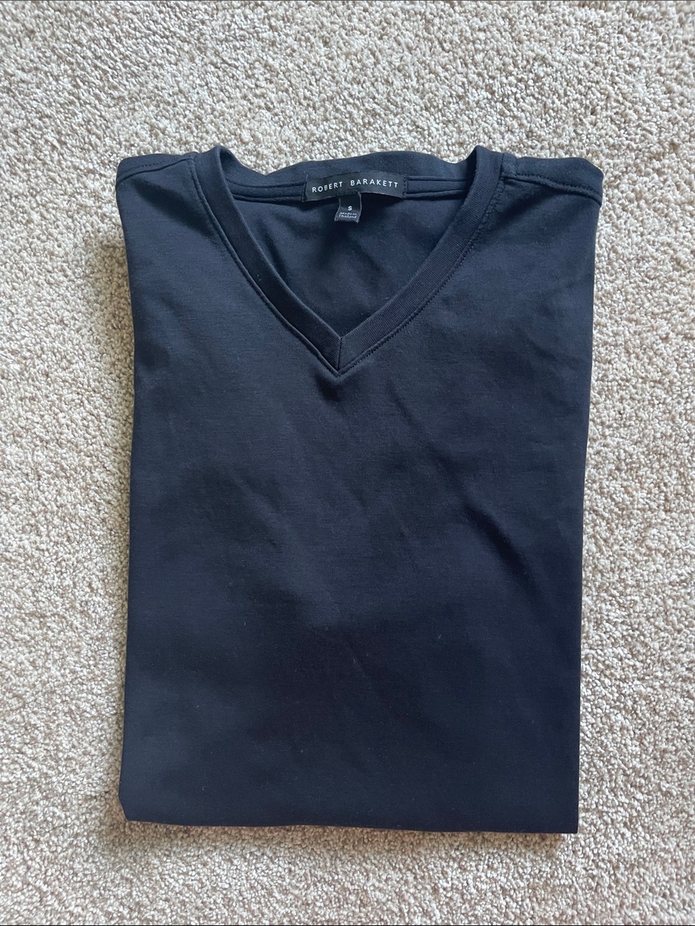 Robert Barakett Men’s Navy V-Neck Short Sleeve Tee Size S